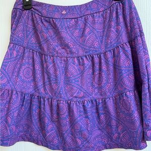 Prana Purple Patterned Women's Skirt Medium